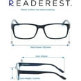 thumbnail image 6 of Readerest Blue Light Blocking Reading Glasses Blue 250 Magnification Anti Eyestrain, 6 of 7