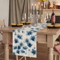 thumbnail image 2 of Table Runners 72 Inches Long Dress Scarves, Navy Blue Floral Farmhouse Kitchen Table Runner, Coffee Tablerunners, Spring Flowers Rustic Butterfly 16x72 Inch, 2 of 9