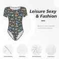 thumbnail image 4 of Naloa Beach Dog Bodysuits for Women, Women's Short-Sleeved Onesie, One-Piece for Parties, dates, clubs-Large, 4 of 7