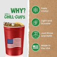 thumbnail image 2 of Party Cups Steel Chill Cups, 473 ml, diseño de bandera, paquete de 12, 2 of 7