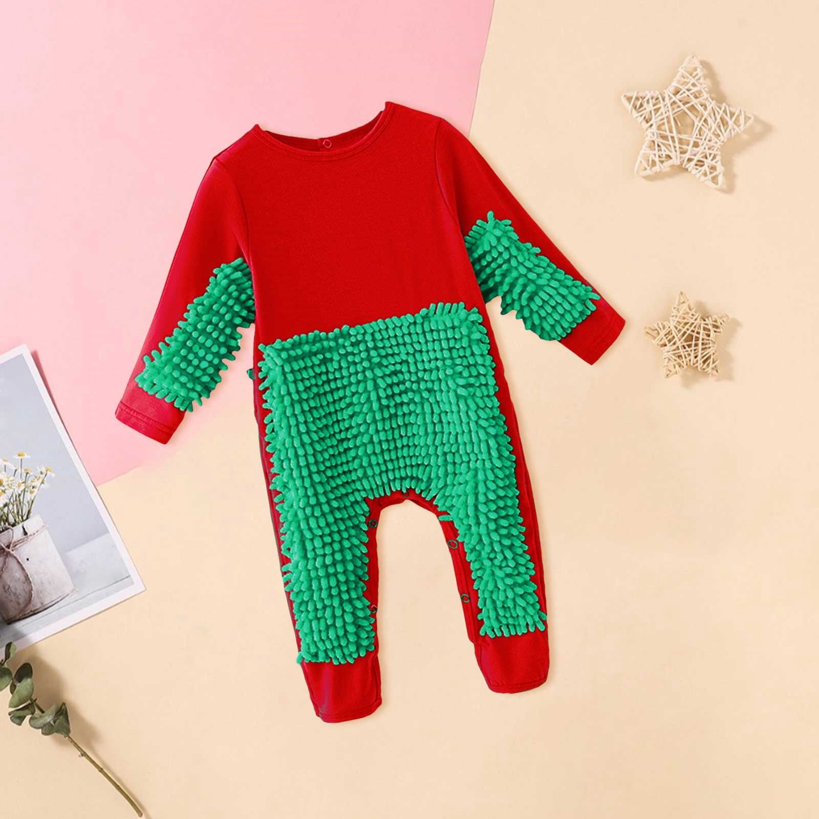 XYIJANI Clearance Newborn Sleepers Baby Girls Boys Long Sleeved Crawl Jumpsuit Newborn Bag Hand Bag Feet Soiled Mop Suit for 0 To 24 Years Newborn Onesies (Green,85)