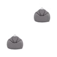 thumbnail image 2 of Bearachild Puff otomano: complemento hermoso y práctico para el hogar, cubierta de silla de tela elegante, sofá Puff para sala de estar, sofá gris oscuro 2Conjunto, 2 of 6
