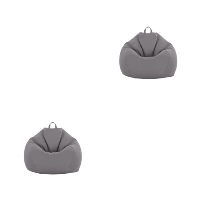 Wosthever Elegante bolso para silla - Almacenamiento conveniente para sillas favoritas Funda para silla Sala de estar Puff Sofá Lazy Sofa gris oscuro 2Conjunto