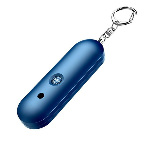 Toystoory Llavero Alarma de seguridad Chica Correr Jogging Senderismo Supervivencia 130dB Sirena personal Linterna interior con hebilla Dispositivo de Electrodomésticos Azul Toystoory HA011527-01B