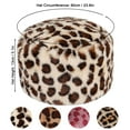 thumbnail image 4 of Gustave Leopard Print Faux Fur Hats for Women Cossack Russian Style Warm Hat Winter Fluffy Hat Thick Ski Beanie Cap "Light Brown", 4 of 9