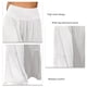 thumbnail image 3 of Pantalones de verano para mujer costuras cómodas de color sólido pantalones de pierna ancha para mujer cintura alta para correr para uso diario ANGGREK Otros, 3 of 5