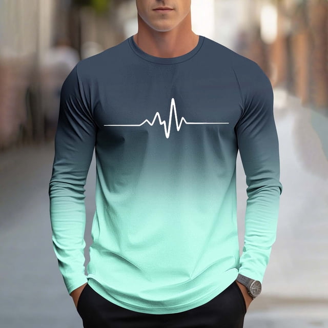 Blusas y camisas de manga larga con cuello redondo, moda casual para hombre, camisetas deportivas estampadas, blusas de manga larga con cuello redondo, camisas, blusas para hombre, blusa de poliéster