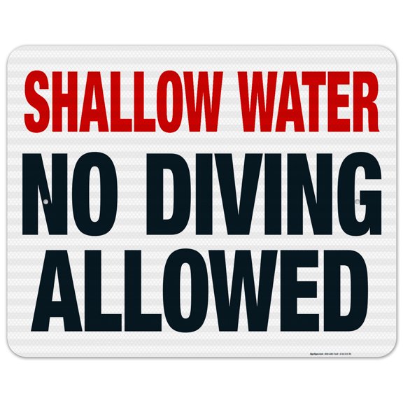 South Carolina No Diving Allowed Sign, Complies With State Of South Carolina Pool Safety Code, 24x30 Reflective Aluminum EGP