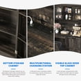 thumbnail image 3 of Dextrus Kitchen Pantry Cabinet with Doors & Shelves, Pantry with Tilt Out Storage Cabinet for 13-gal Trash Bin, Rustic Brown, 3 of 8