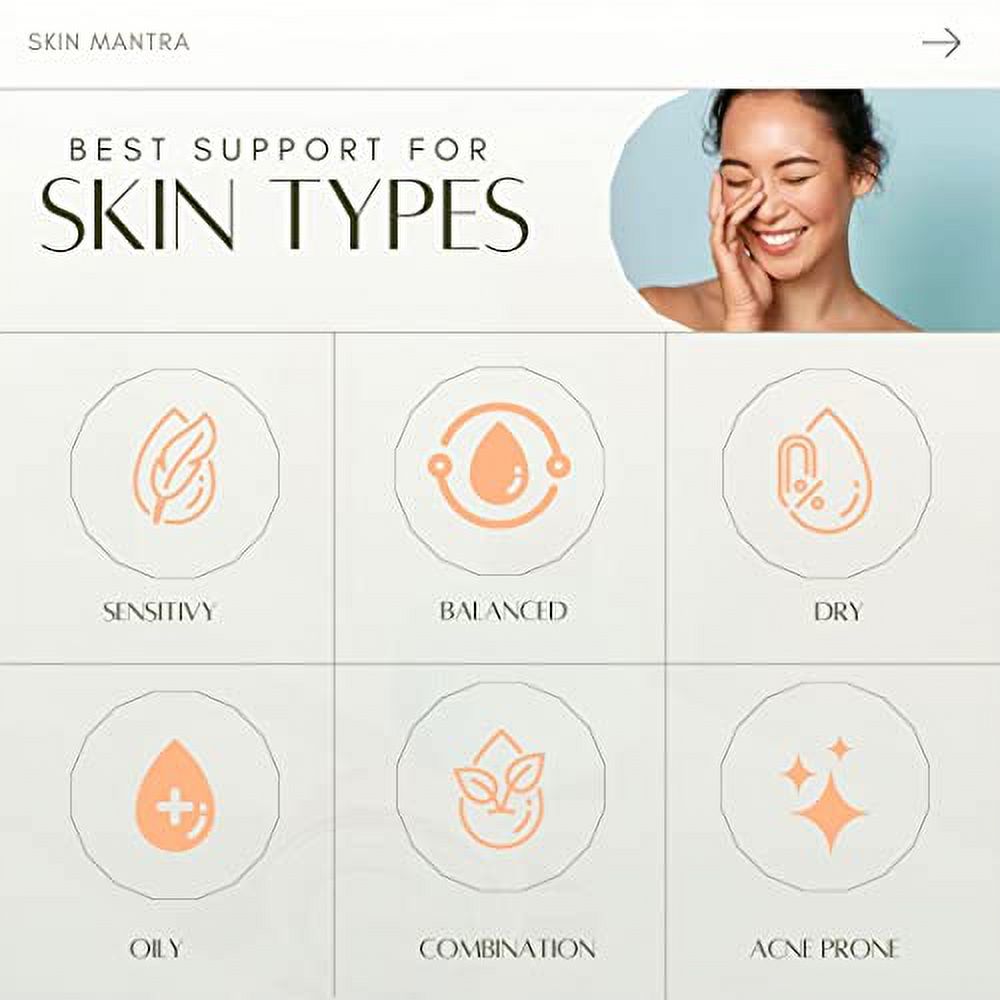 SKIN MANTRA-Electric Face Massager Roller for Flawless Face, Natural Rose Quartz Face Roller Massager for Anti-aging, Skin Tightening, Reduce Fine Lines and Wrinkles.