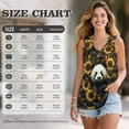 thumbnail image 7 of FUIALDOLG Wmens Sunflower and Panda Tank Tops Summer Outfits Loose Fit V Neck Vest Workout Tank Shirts Basic Tee Lady Trendy Tunic Shirts for Beach Vacation,Casual Work,XL, 7 of 7