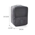 thumbnail image 2 of Bolsa de viaje para zapatos con 3 compartimentos, organizador de zapatos impermeable y a prueba de polvo con ventana transparente para zapatos de fútbol o golf, bolsas de viaje portátiles, 2 of 7