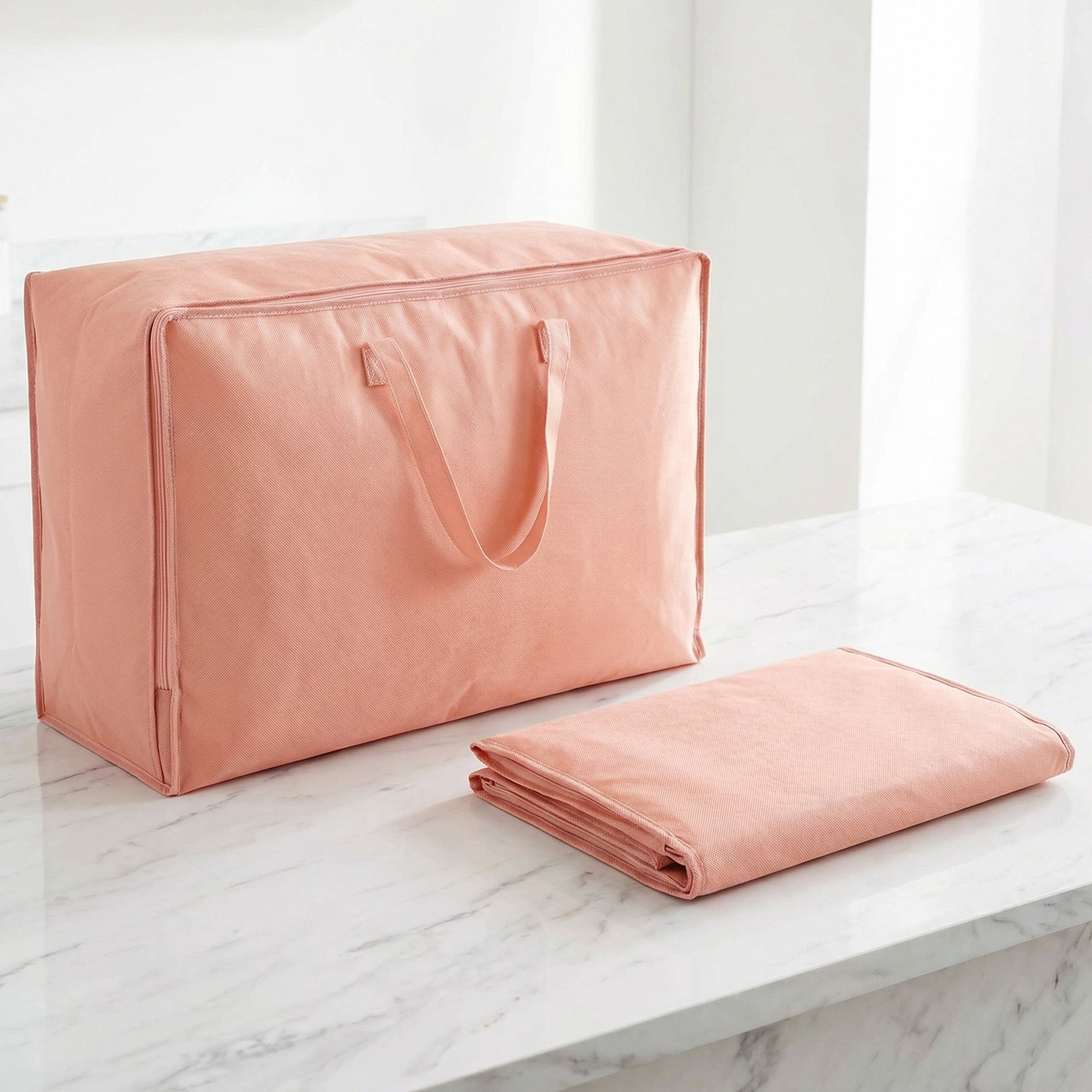 Unique Bargains Clothing Storage Bag Organize Bedroom and Closet Pink 27.6"x19.7"x10.2"