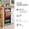 thumbnail image 3 of Whynter Stainless Steel Built-in or Freestanding 2.9 Cu ft. Beer Keg Froster Beverage Refrigerator, 3 of 19