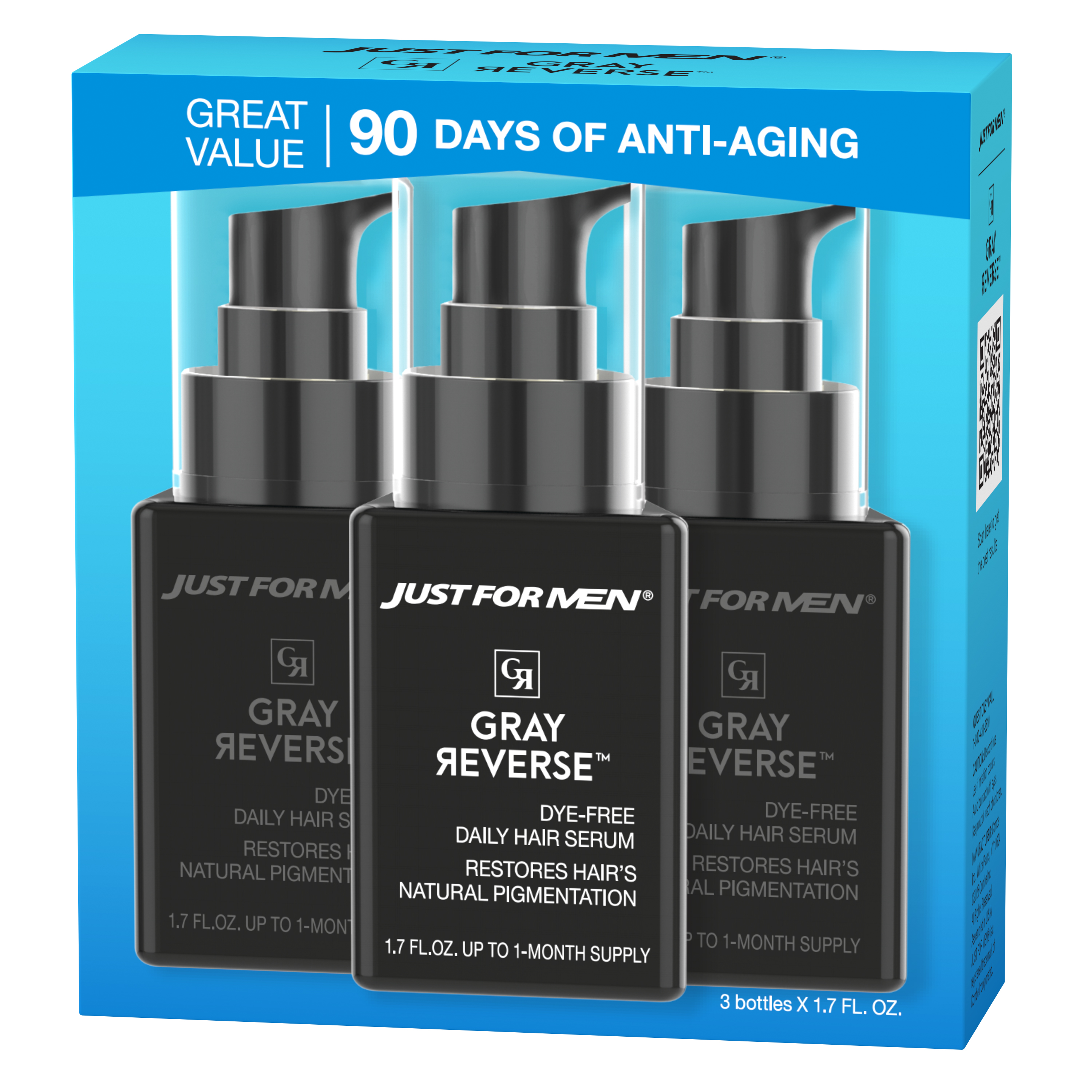 Just For Men Gray Reverse Daily Hair Serum (3-Pack) photo 1