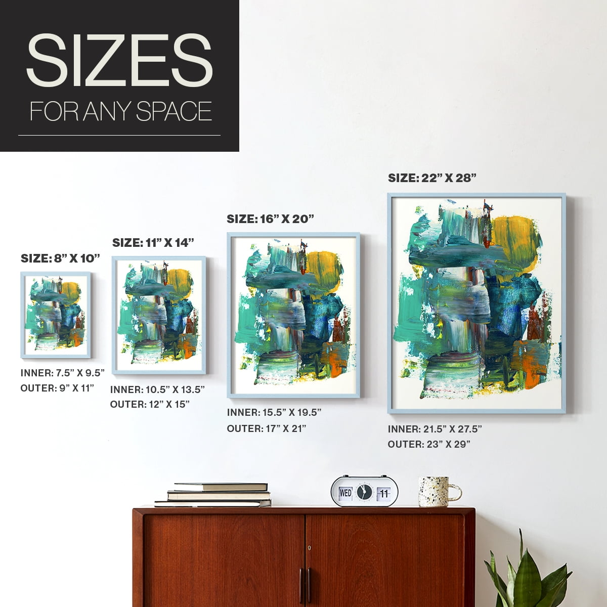 Abstract I in Paper Solid Wood 11 x 14 Framed Print