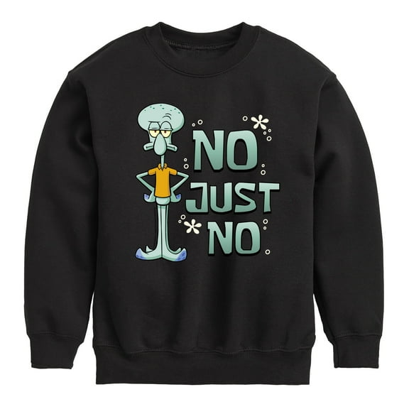 SpongeBob SquarePants - No Just No - Toddler & Youth Crewneck Fleece Sweatshirt