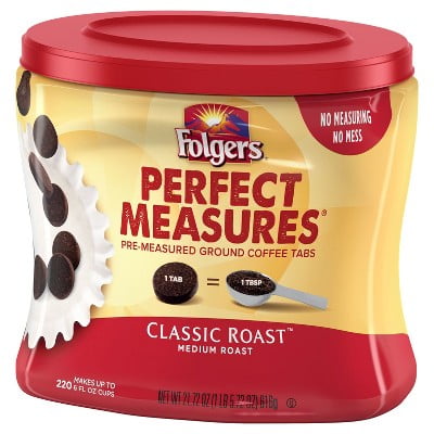 JM Smucker Folgers Perfect Measures Coffee, 21.72 oz