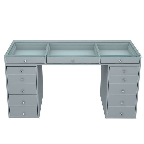 Impressions Vanity Slaystation 2 0 Tabletop Drawer Units Bundle Mirror Makeup Storage Desk For Living Room Dressing Com Impressions Vanity Slaystation 2 0, Makeup Vanity Slaystation 2 0 Tabletop