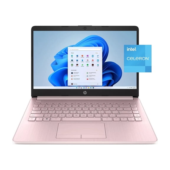 HP Stream 14" HD Laptop, Intel Celeron N4120, 4GB RAM, 64GB eMMC, Intel UHD Graphics, Thin & Portable, 4K Graphics, One Year of Microsoft 365, Windows 11 Home S Mode, Pink, 14-cf2112wm