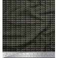 thumbnail image 1 of Soimoi Black Heavy Satin Fabric Brush Stroke & Dots Abstract Print Fabric by Yard 54 Inch Wide, 1 of 3