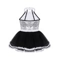 thumbnail image 4 of iiniim Kids Girls Shiny Sequins Dancer Modern Jazz Tutu Dress Sleeveless Ballet Dance Mesh Skirt, 4 of 7
