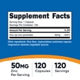 thumbnail image 5 of Nutricost Zinc Picolinate 50mg, 120 Vegetarian Capsules - Non-GMO Supplement, 5 of 5