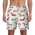 thumbnail image 2 of Picia Dachshund Dog Puppy pattern Mens Swim Trunks with Compression Liner Stretch Beach Shorts Quick Dry with Zipper Pockets No-Chafing Board Shorts-XX-Large, 2 of 9