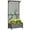 Dark Grey, variant on Outsunny Wood Planter with Trellis, Privacy Screen Raised Garden Bed, Grey