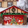 thumbnail image 4 of BotaniNest Snowman Garage Door Banner Merry Garage Door Hanging, 4 of 5