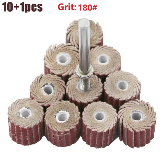 10 Pcs Outils Abrasifs Roue de Rabat Disque de Ponçage pour Outil Rotatif