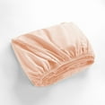 thumbnail image 3 of Couture Charm Twin (39"x75") Fitted Sheet - Bottom Sheet Fits Upto 19-22" Deep Pocket - Soft 600-TC Percale Cotton - Easy Care -1 Fitted Sheet Only (Solid, Peach), 3 of 4