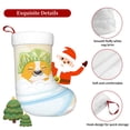 thumbnail image 5 of Salouo Corgi In The Shower Cap Bathing Print Christmas Stockings,Large Xmas Stocking Set of 1 Holiday and Farmhouse Stocking for Christmas Holiday Party Decoration(17.7*11 Inch), 5 of 7
