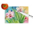 thumbnail image 5 of Orchids in Watercolor Glass Cutting Board Large 12 in x 15 in, 5 of 5
