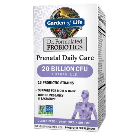 Garden of Life Dr. Formulated Prenatal Daily Probiotics, 20 Billion CFU, 30