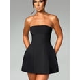 thumbnail image 5 of Carlikeit Women's Strapless Tube Mini Dress A Line Cocktail Party Dress Sleeveless Corset Style Short Formal Dress, 5 of 14