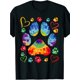 thumbnail image 1 of Camiseta con estampado de pata de perro y corazón, color tie-dye, para amantes de los perros. Camiseta negra con diseño de personalidad para hombre, 220 g., 1 of 6