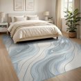 thumbnail image 3 of ODIKA 8'x10' Washable Area Rug Modern Abstract Design Featuring Gentle Watercolor And Fluid Shapes for King Size Bedroom Under Bed, Master Suite, Non-Shedding, Easy Care, 3 of 7