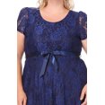 thumbnail image 5 of Women's Plus Size Lace Short Sleeve Party Midi Dress, 5 of 6