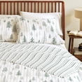 thumbnail image 6 of Lodge Quilt Set - Lightweight, Soft, All-Season - 2-Piece Reversible Rustic Bedding Set (Twin / Twin XL, Grey / Green), 6 of 6