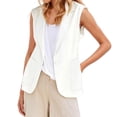 thumbnail image 1 of Veste Sans Manches à Col en V pour Femmes, Tenue Décontractée Polyvalente pour Toutes les Saisons, 1 of 4