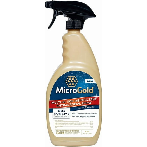 (2PACK) MicroGold Multi Action Disinfectant & -, Clear, 24oz2