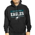 thumbnail image 1 of Sudadera con capucha de manga larga de la NFL, color carbón, para adultos, ropa de juego, unisex, sudaderas con capucha para hombres y mujeres (Philadelphia Eagles - Black Adult XX-Large), 1 of 1