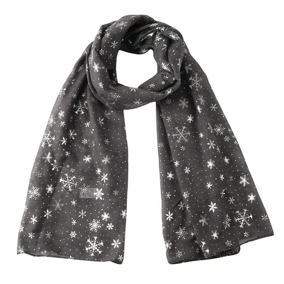 HMZZL Womens Winter Scarf Classic Christmas Snowflake Print Fashion Warm Scarf Long Scarf Wrap Scarf Chiffon Scarf Multicolor