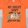 thumbnail image 4 of Inktastic My Great Aunt Loves Me with Sloth and Hearts Boys or Girls Baby Bodysuit, 4 of 5
