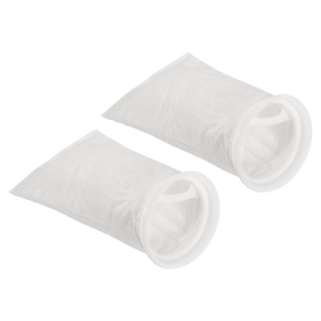 Uxcell 4   Ring Filter Socks 150 Micron Pool Skimmer Basket  White 2 Pack