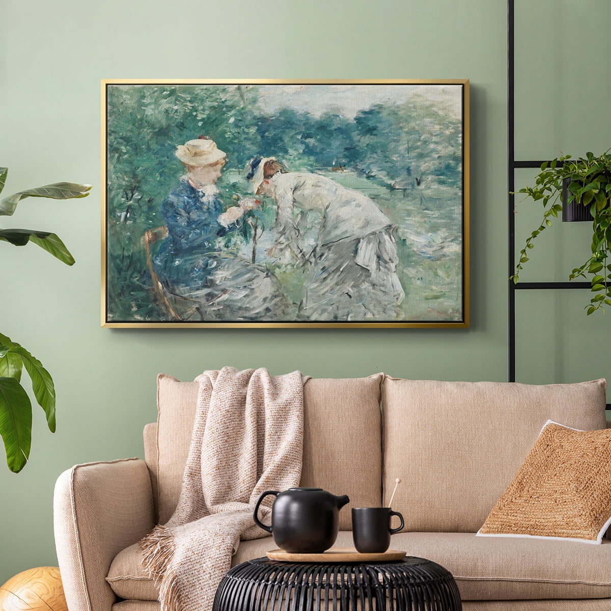 Vintage Botanical Print-LV By Wexford Home Framed in Gold Wood Gallery Wrapped Canvas 27 in. x 41 in.