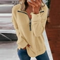 thumbnail image 2 of Dyegold Half Zip Hoodie Women Ladies Plain Marble Print Hoodies Sweatshirts For Women Loose Fit Sweatshirts Women Fall Outfits Long Sleeve ​Christmas ​Oversized Sweatshirt ​Get It Today, 2 of 5