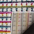 thumbnail image 4 of Safavieh Fiesta Shag Striped Shag Runner Rug, Cream/Multi, 2'3" x 8', 4 of 9