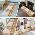 thumbnail image 5 of Runner Rug 2 x 6 Ft, Easter Bunny Washable Non-Slip Floor Mat for Kitchen Hallway/Entryway, Spring Floral Vintage Botanical Rabbits Beige Long Kitchen Runner Area Rugs for Living Room, Low-Profile, 5 of 8